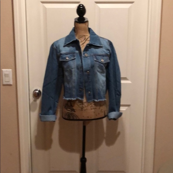 Love tree Denim jean crop jacket - Picture 6 of 8